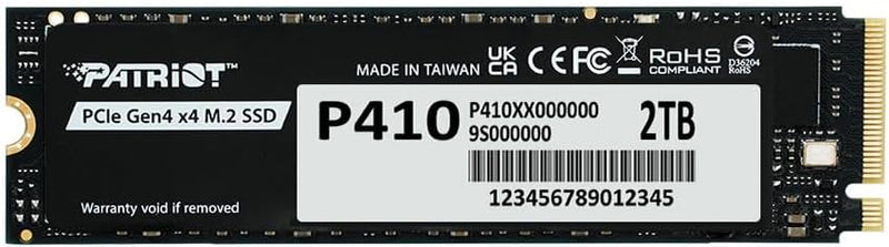 Patriot P410 2TB Internal SSD NVMe PCIe Gen 4x4 M.2 2280