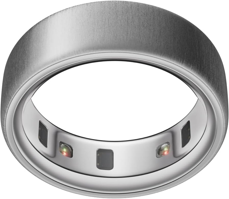 Oura Smart Ring 4 - Brushed Silver - Size 10 - | Non-Standard Fit – Measure with a Size Kit |Sleep, Heart Rate and Fitness Tracking Wearable | 8-Day Battery, iOS / Android Compatible