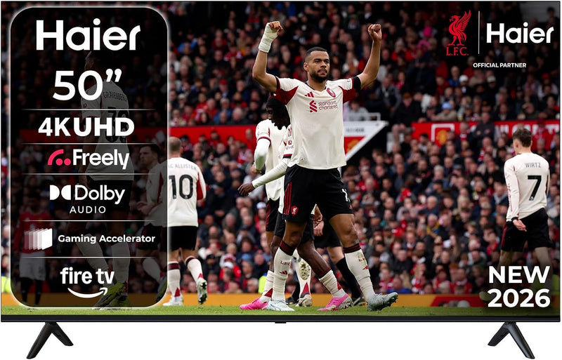 Haier 50" K85GUF 4k Ultra HD Smart TV with Fire TV, Freely, Dolby Audio, MEMC, Gaming Accelerator, HDR10, Bluetooth, HDMI 2.1