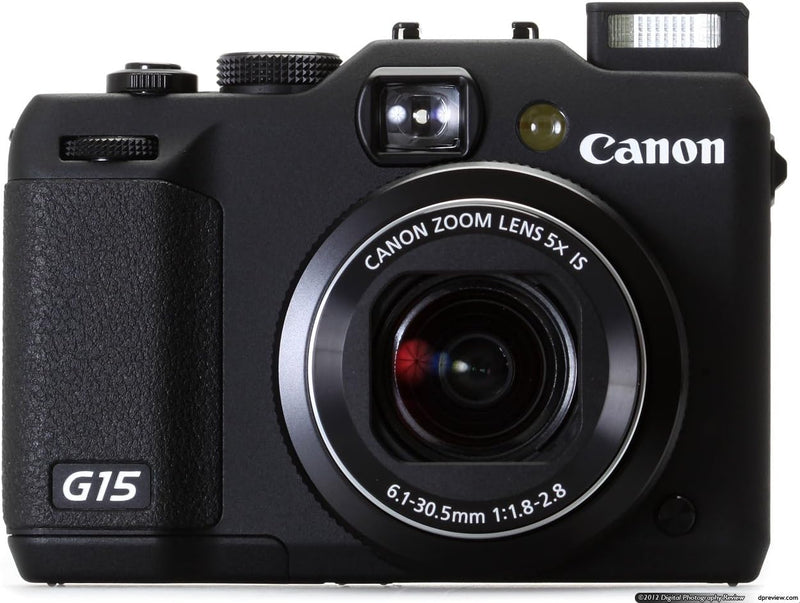 Canon PowerShot G15 12.1 MP Compact Digital Camera 28mm f/1.8-2.8 5x Zoom Black