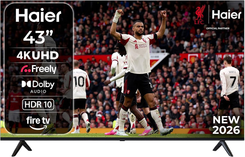 Haier 43" K85GUF 4K Ultra HD Smart TV with Fire TV, Freely, Dolby Audio, MEMC, HDR10, Bluetooth, HDMI 2.1