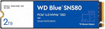Western Digital WD Blue SN580 2TB NVMe PCIe 4.0 M.2 2280 Internal SSD