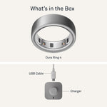 Oura Smart Ring 4 - Brushed Silver - Size 10 - | Non-Standard Fit – Measure with a Size Kit |Sleep, Heart Rate and Fitness Tracking Wearable | 8-Day Battery, iOS / Android Compatible