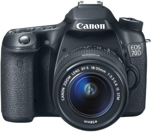 Canon EOS 70D 20.2MP DSLR Camera Kit with 18-55mm Lens Black