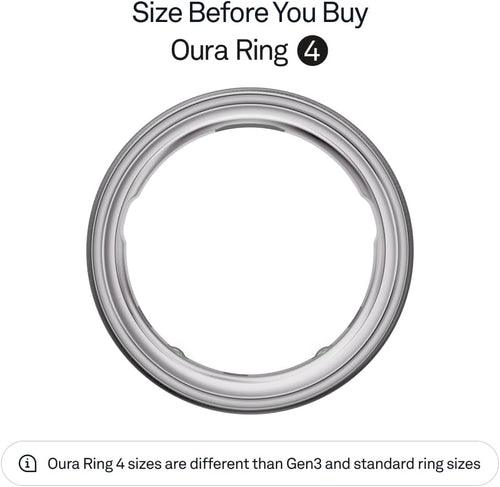 Oura Smart Ring 4 - Brushed Silver - Size 10 - | Non-Standard Fit – Measure with a Size Kit |Sleep, Heart Rate and Fitness Tracking Wearable | 8-Day Battery, iOS / Android Compatible