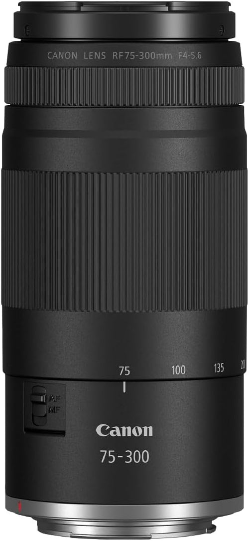 Canon RF 75-300mm F4-5.6 Telephoto Zoom Lens for Canon EOS R Black