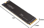 Crucial T500 2TB NVMe PCIe Gen4 M.2 SSD 7400MB/s Read