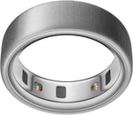 Oura Smart Ring 4 - Brushed Silver - Size 10 - | Non-Standard Fit – Measure with a Size Kit |Sleep, Heart Rate and Fitness Tracking Wearable | 8-Day Battery, iOS / Android Compatible