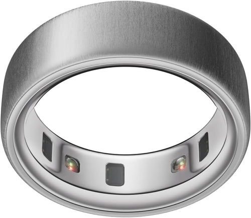 Oura Smart Ring 4 - Brushed Silver - Size 10 - | Non-Standard Fit – Measure with a Size Kit |Sleep, Heart Rate and Fitness Tracking Wearable | 8-Day Battery, iOS / Android Compatible
