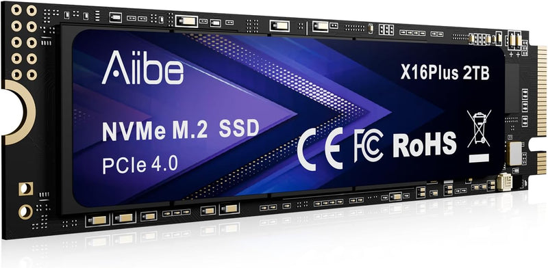 Aiibe X16Plus 2TB M.2 PCIe 4.0 NVMe SSD 7450MB/s