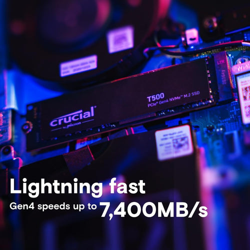 Crucial T500 2TB NVMe PCIe Gen4 M.2 SSD 7400MB/s Read