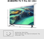 XIAOMI TV F Pro 50, 50 Inch (127 cm), 4K UHD QLED, Smart TV, Fire TV, HDR10, 60Hz with 120Hz Game Boost Mode, MEMC, Alexa Voice Control, 2GB+32GB, Works with Apple AirPlay
