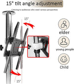 Adjustable TV Bracket 32-65 Inch TV Bracket - LCD TV 360 Degree Rotating Frame Floor Stand Divider Electric TV Lift(86-114cm)
