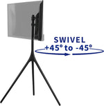 VIVO Artistic Easel 45 to 65 inch LED LCD Screen, Studio TV Display Stand, Adjustable TV Mount with Swivel and Tripod Base, Black, STAND-TV65AB