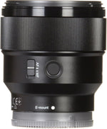 Sony SEL85F18 85mm F/1.8-22 Medium-Telephoto Prime Lens Black