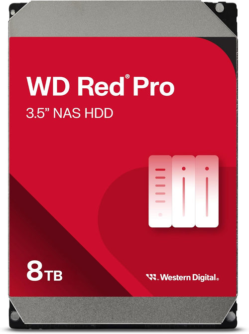 WD Red Pro 8TB NAS 3.5" Internal Hard Drive SATA 6 Gb/s 7200 RPM 256MB Cache