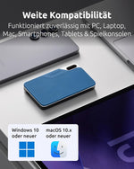 Intenso TX100 2TB External SSD USB 3.2 Gen 1x1 Grey-Blue