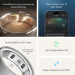 Oura Smart Ring 4 - Brushed Silver - Size 10 - | Non-Standard Fit – Measure with a Size Kit |Sleep, Heart Rate and Fitness Tracking Wearable | 8-Day Battery, iOS / Android Compatible