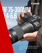 Canon RF 75-300mm F4-5.6 Telephoto Zoom Lens for Canon EOS R Black