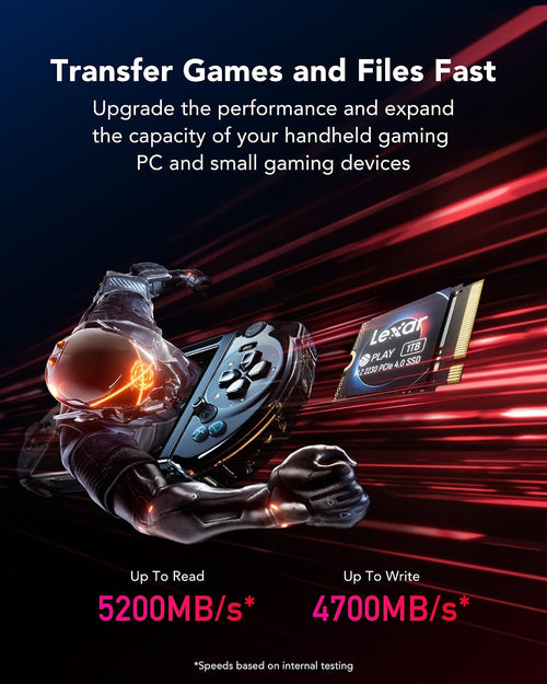 Lexar Play 2230 PCIe 4.0 Internal SSD 2TB M.2 2230 NVMe Gaming Solid State Drive