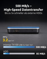 Intenso TX100 2TB External SSD USB 3.2 Gen 1x1 Grey-Blue