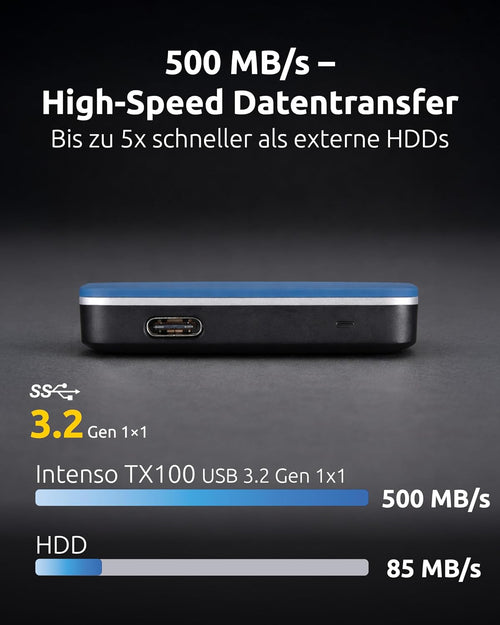 Intenso TX100 2TB External SSD USB 3.2 Gen 1x1 Grey-Blue