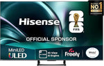 Hisense 50" 50U7QTUK MiniLED QLED 144Hz Smart AI TV - Hi-View AI Engine, 144Hz Game Mode PRO, 2.1 Channel, Dolby Atmos, Quantum Dot Colour, Anti-Reflection with Freely, Disney +, YouTube, Netflix
