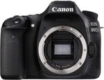 Canon EOS 80D DSLR Camera 24.2 MP 18-55mm f/3.5-5.6 IS STM Lens Black