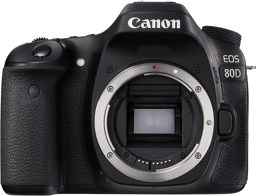 Canon EOS 80D DSLR Camera 24.2 MP 18-55mm f/3.5-5.6 IS STM Lens Black