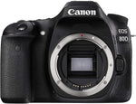 Canon EOS 80D DSLR Camera 24.2 MP 18-55mm f/3.5-5.6 IS STM Lens Black