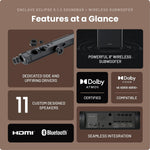 Enclave Eclipse 5.1.2 Dolby Atmos Soundbar 760W 8in Subwoofer Black