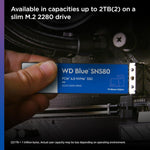 Western Digital WD Blue SN580 2TB NVMe PCIe 4.0 M.2 2280 Internal SSD