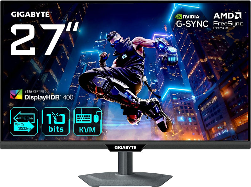 Gigabyte M27UP 27" 4K UHD Gaming Monitor 160Hz/320Hz Dual Mode 1ms FreeSync Premium Pro DisplayHDR400 HDMI 2.1