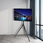 VIVO Artistic Easel 45 to 65 inch LED LCD Screen, Studio TV Display Stand, Adjustable TV Mount with Swivel and Tripod Base, Black, STAND-TV65AB