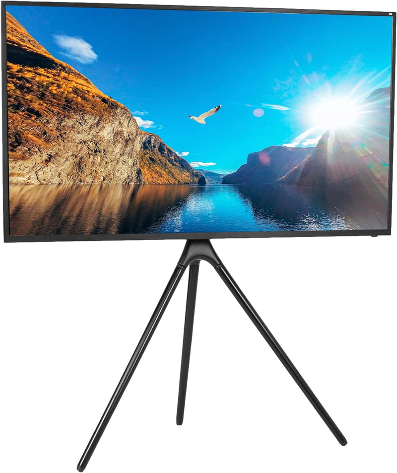 VIVO Artistic Easel 45 to 65 inch LED LCD Screen, Studio TV Display Stand, Adjustable TV Mount with Swivel and Tripod Base, Black, STAND-TV65AB