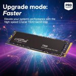 Crucial T500 2TB NVMe PCIe Gen4 M.2 SSD 7400MB/s Read