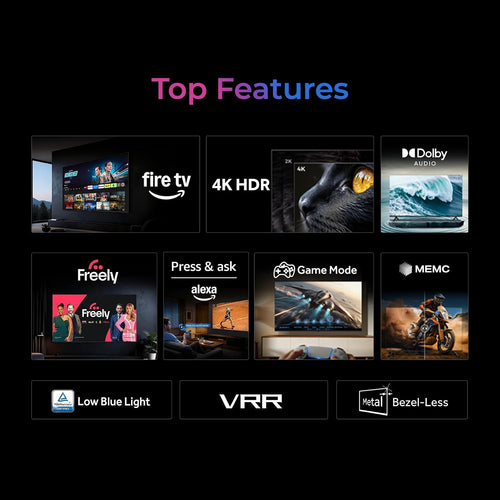 Haier 55" K85GUF 4k Ultra HD Smart TV with Fire TV, Freely, Dolby Audio, MEMC, Gaming Accelerator, HDR10, Bluetooth, HDMI 2.1