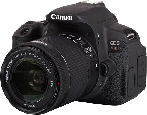 Canon EOS 700D 18MP Digital SLR Camera with EF-S 18-55mm F3.5-5.6 IS STM Lens Black