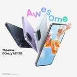Samsung Galaxy A57 5G, Slim Smartphone, Awesome Intelligence Features, 8GB, 256GB Storage, 50MP Wide-Angle Camera, Up To 2-Day Runtime, Awesome Charcoal, 3 Year Extended Warranty (UK Version)