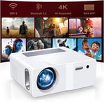 Roconia L300 Native 1080P 5G WiFi Bluetooth Projector 1200 ANSI White
