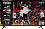 Haier 43" K85GUF 4K Ultra HD Smart TV with Fire TV, Freely, Dolby Audio, MEMC, HDR10, Bluetooth, HDMI 2.1