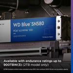 Western Digital WD Blue SN580 2TB NVMe PCIe 4.0 M.2 2280 Internal SSD