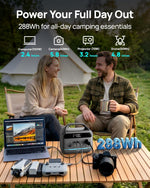 DARAN Portable Power Station 600W(1200W Surge) - 288Wh(90,000mAh) Solar Generator LiFePO4 Battery with AC DC Outlets, 8.3LB Portable Charging Station for Camping, RV, Home, Emergency (Solar Optional)