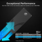 Sabrent Rocket Nano V2 2TB External SSD USB 3.2 1500MB/s Black