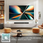 Hisense 50" 50U7QTUK MiniLED QLED 144Hz Smart AI TV - Hi-View AI Engine, 144Hz Game Mode PRO, 2.1 Channel, Dolby Atmos, Quantum Dot Colour, Anti-Reflection with Freely, Disney +, YouTube, Netflix