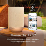 Denon Home 200 Wireless Speaker With Bluetooth HEOS Multiroom Streaming Dolby Atmos Music Support AirPlay 2 High-Resolution Audio Stone