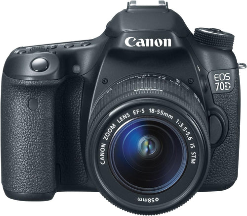 Canon EOS 70D 20.2MP DSLR Camera Kit with 18-55mm Lens Black