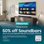 Hisense 50" 50U7QTUK MiniLED QLED 144Hz Smart AI TV - Hi-View AI Engine, 144Hz Game Mode PRO, 2.1 Channel, Dolby Atmos, Quantum Dot Colour, Anti-Reflection with Freely, Disney +, YouTube, Netflix