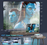 Roconia L300 Native 1080P 5G WiFi Bluetooth Projector 1200 ANSI White