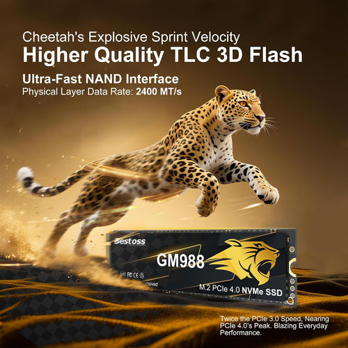 Bestoss GM988 2TB NVMe PCIe 4.0 M.2 2280 SSD 7300MB/s